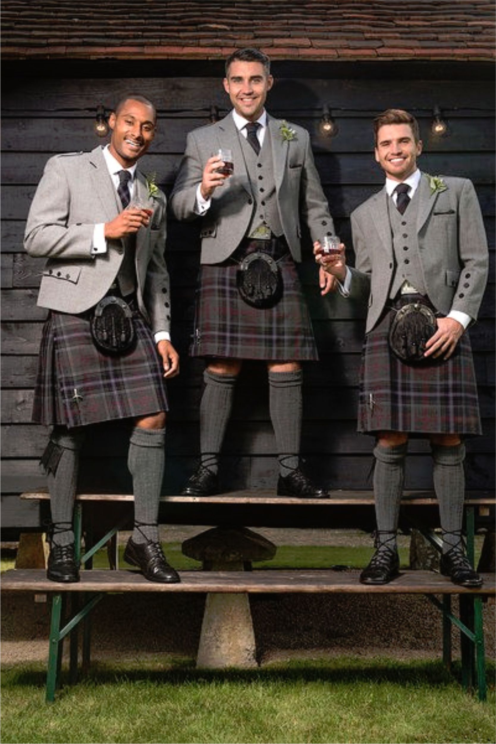 Silver Contemporary Argyle