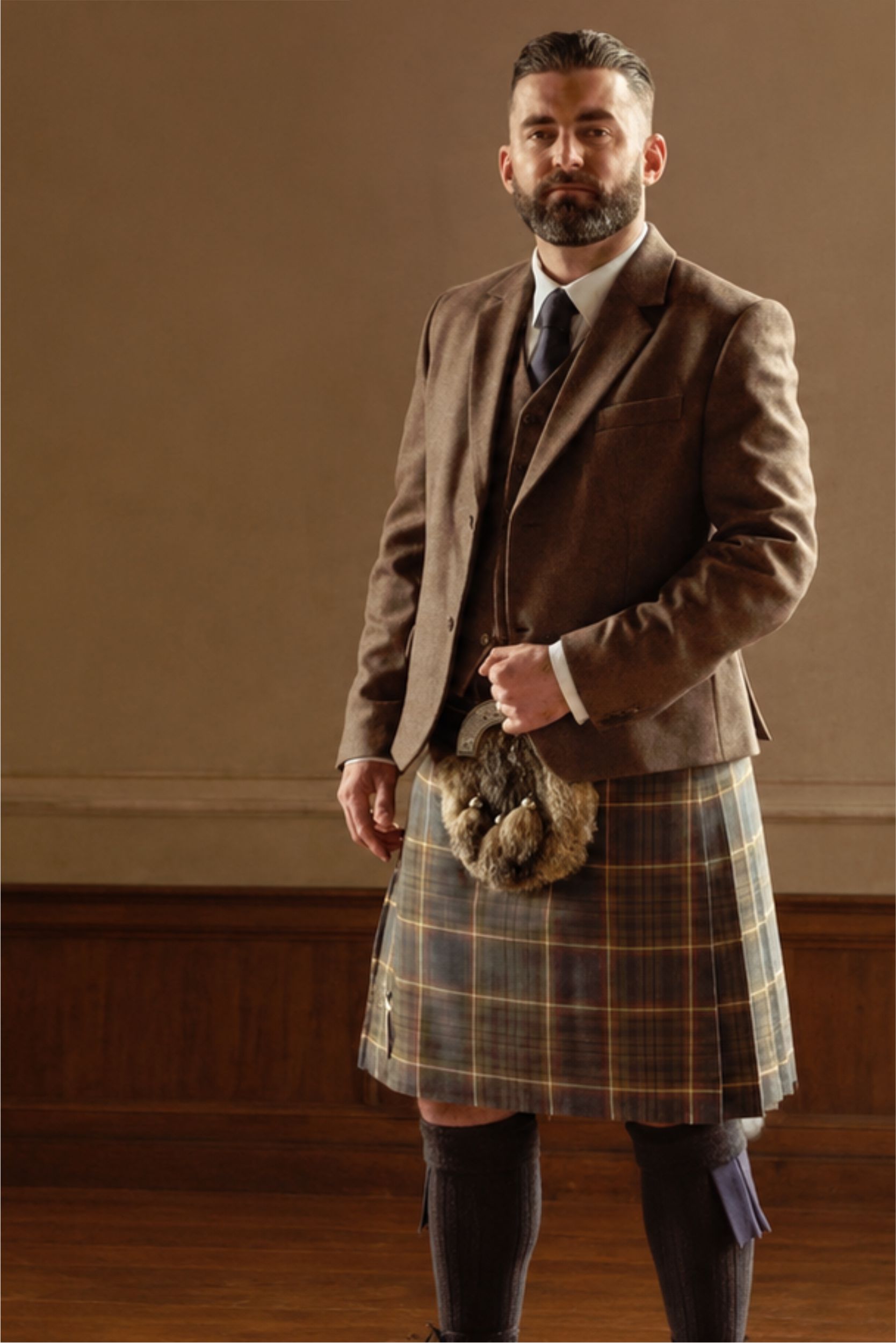 Brown Contemporary Argyle