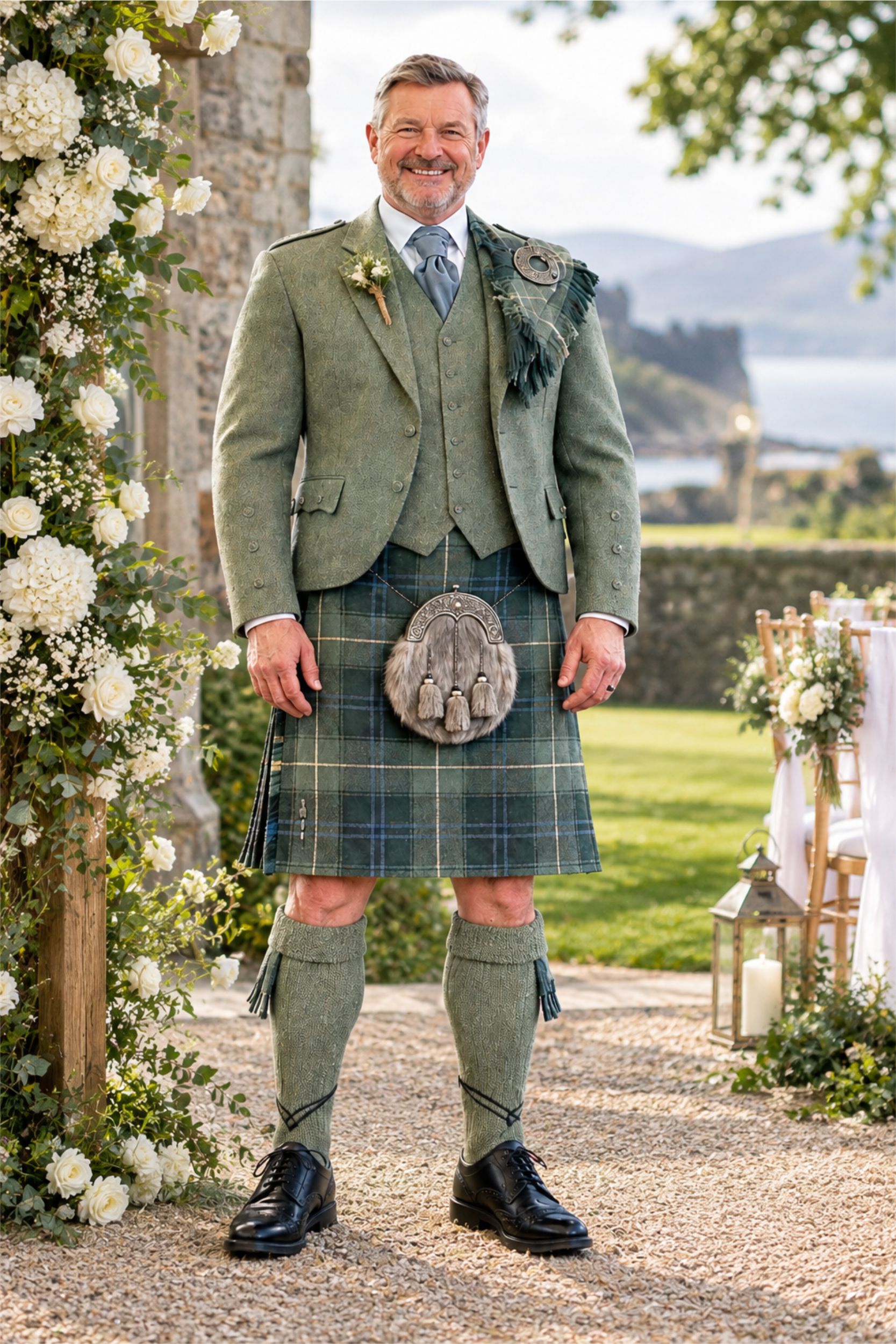 Lovat Green Tweed Outfit